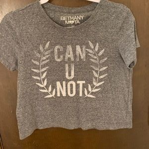 Crop top graphic tee